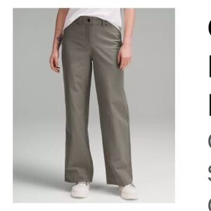 Lululemon City Sleek 5 Pocket High Rise Wide Leg Pant Full Lgth light utilitech